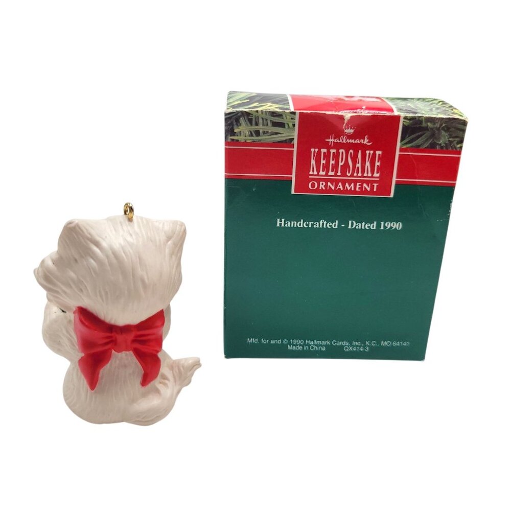 Hallmark Keepsake Ornament Friendship Kitten 1990 Handcrafted Christmas Decorati - Picture 4 of 4